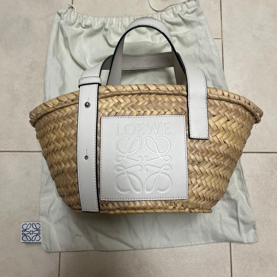 LOEWE かごバッグ スモール ホワイト 保存袋付き SALE】ロエベ カゴバッグ 【公式通販】