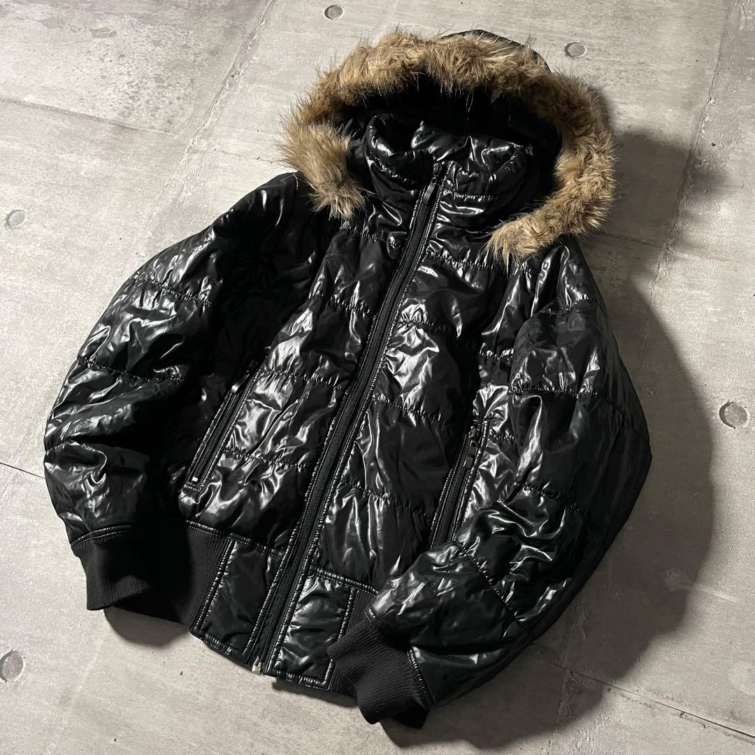 ファーダウンジャケット 平成初期ギャル ギャル男 パンク y2kグランジ