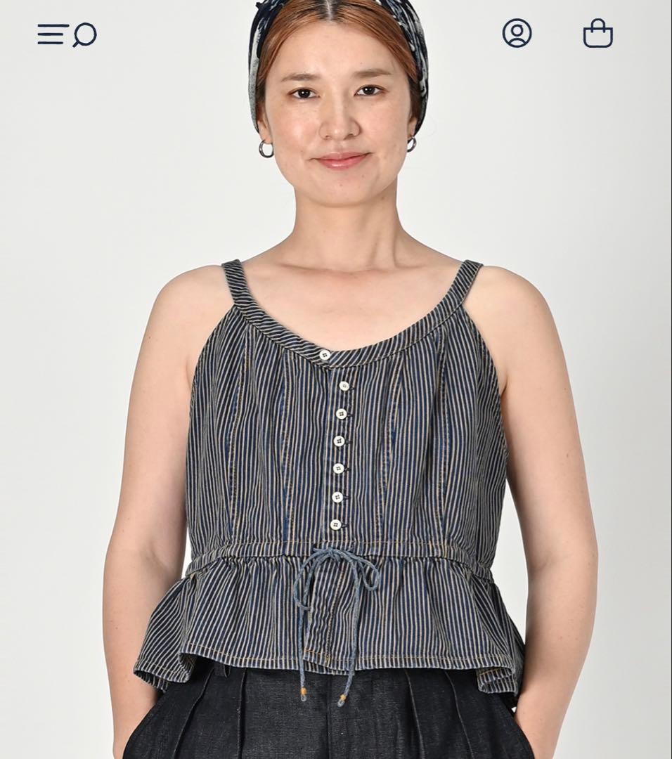 45R 大麦デニムのキャミソール（重） ヒッコリー 2024春夏 28,