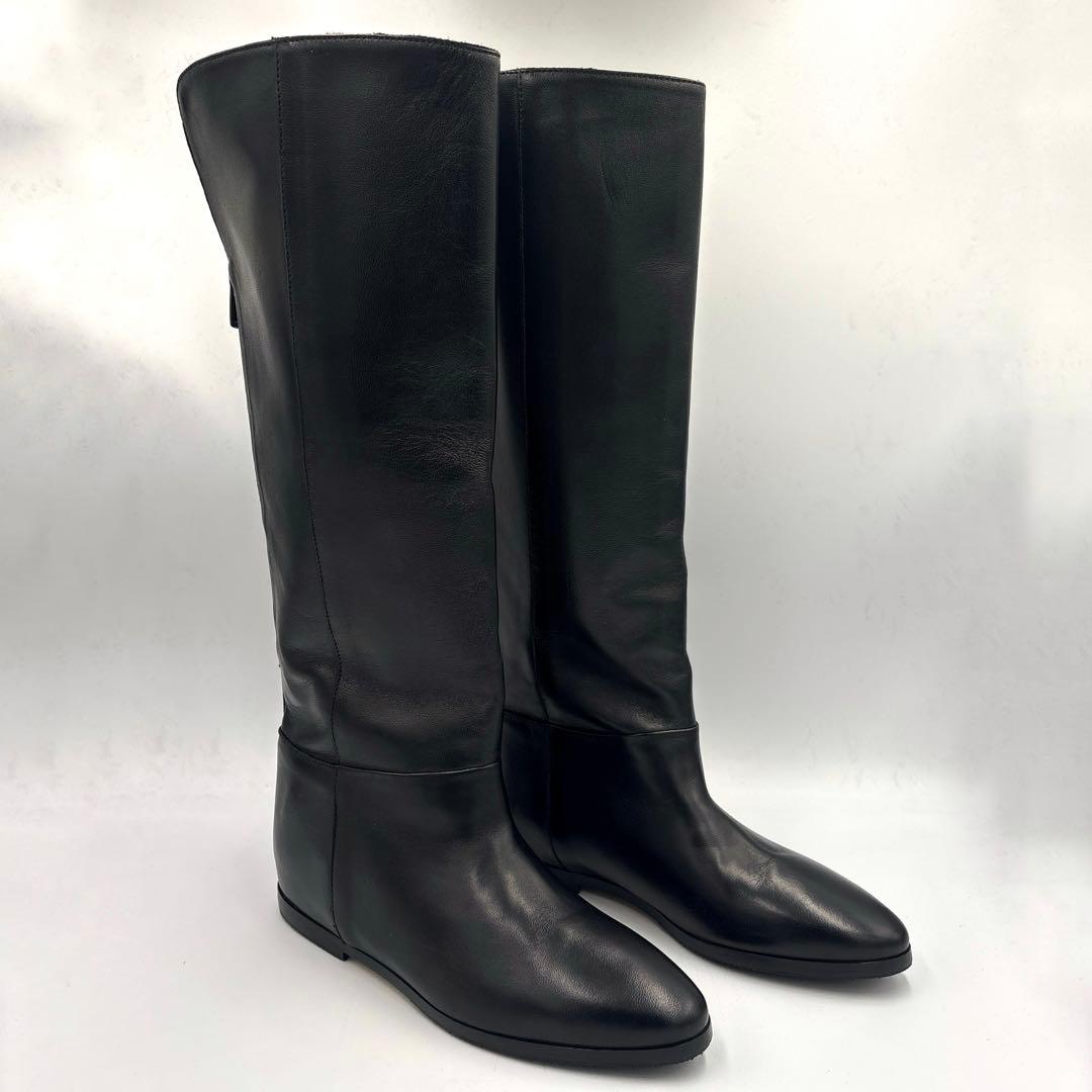 ✨美品✨コルソローマノーヴェ ロングブーツ【38】ブラック バックジップ コルソローマ ノーヴェ CORSO ROMA 9 インヒールバックジップロング