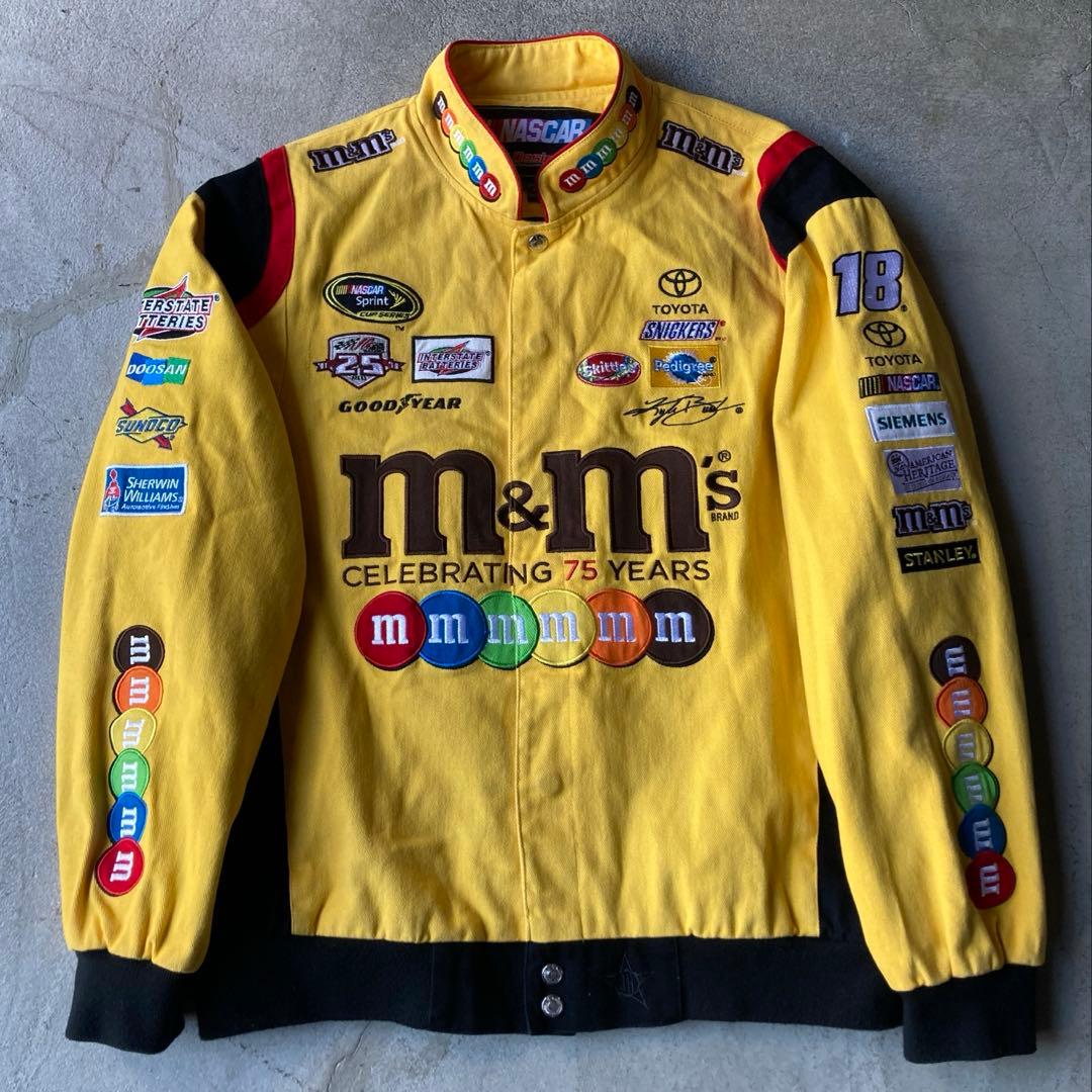NASCAR ナスカー レーシングジャケット m&m’s L 限定モデル 楽天市場】古着 90'S TH DESIGN M&M'S エムアンドエムズ NASCAR