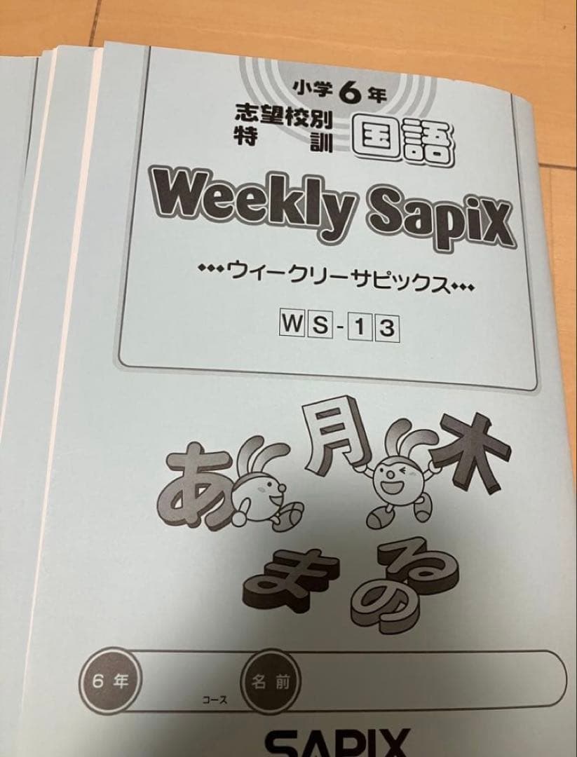 サピックス 小6 国語 ウィークリーサピックス 12〜23(5月頃〜7月+9月