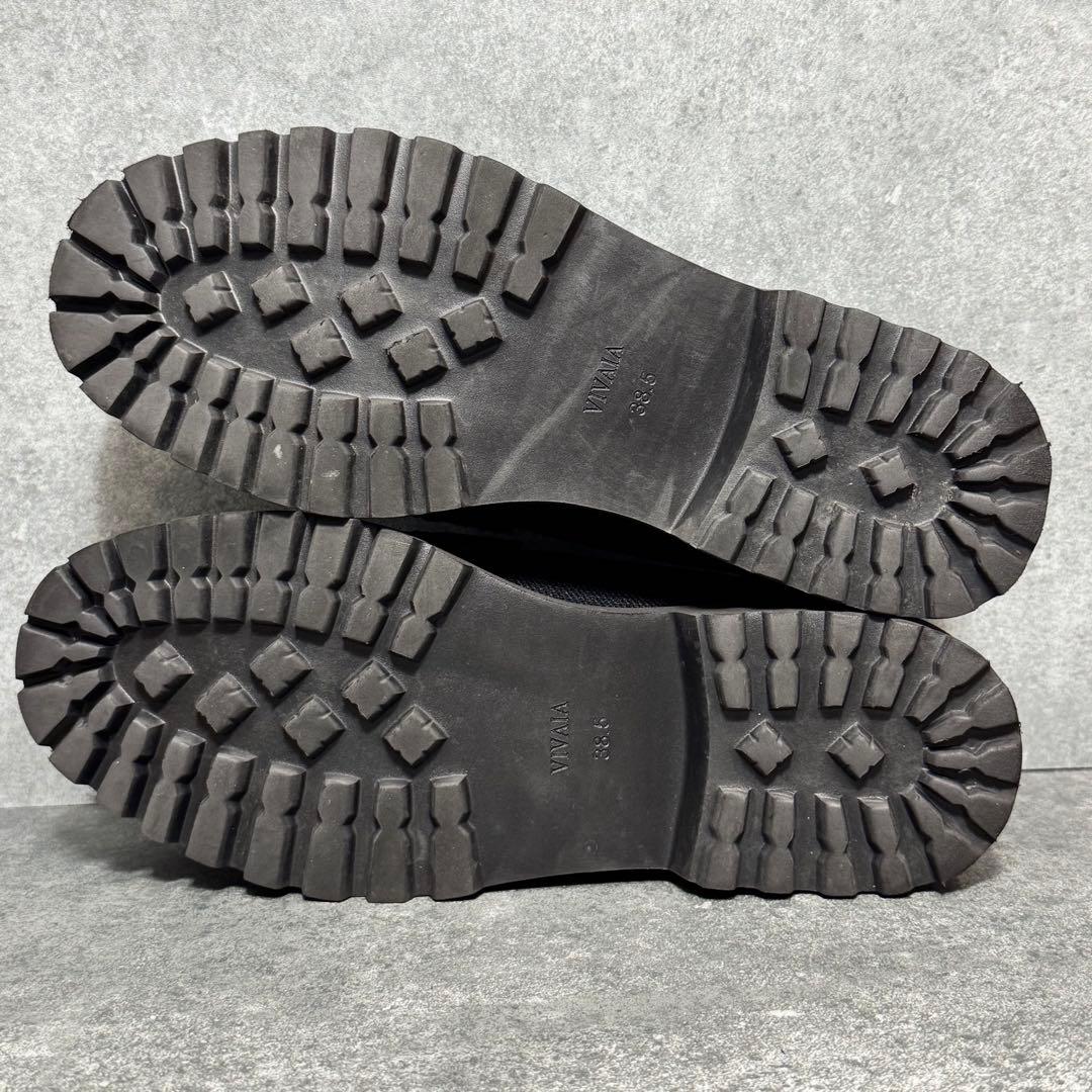 極美品✨VIVAIA アーモンドトゥ ペニー ブラック ローファー 24.5cm