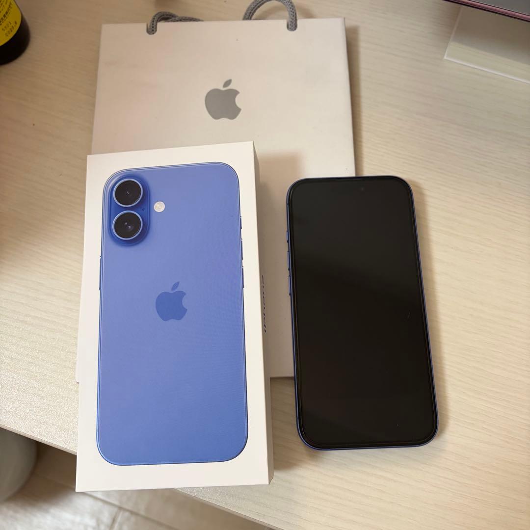 最終値下げ！《美品》iPhone16 本体 ウルトラマリン 256GBSIMなし