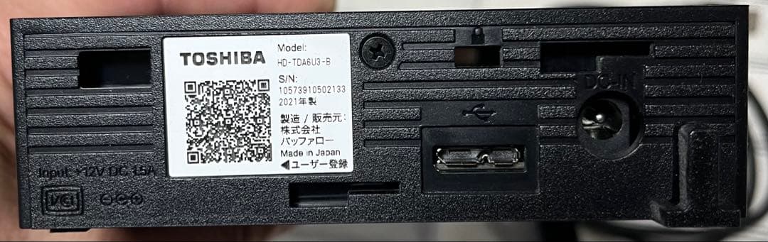 東芝 BAFFALO 外付けHDD HD-TDA6U3-B ジャンク HD-TDA6U3-B/N : 外付けHDD