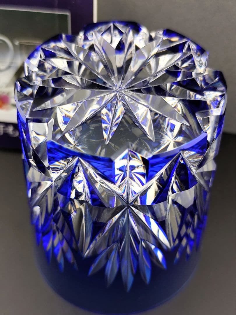 未使用品☆HOYA 最高級ロックグラス（切子、江戸切子、薩摩切子
