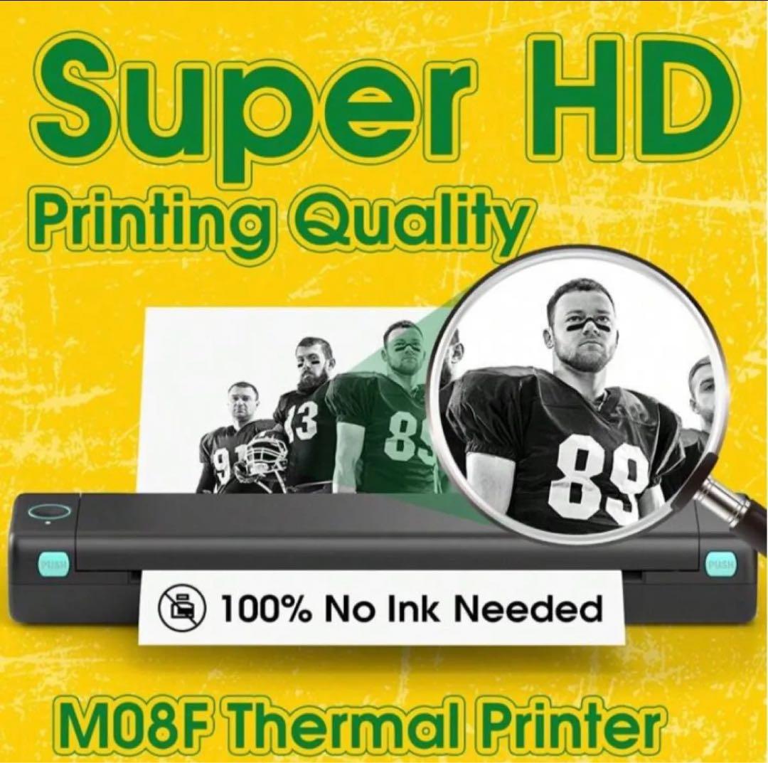 Phomemo M08F】A4 モバイルプリンターワイヤレス 用紙100枚付きの通販