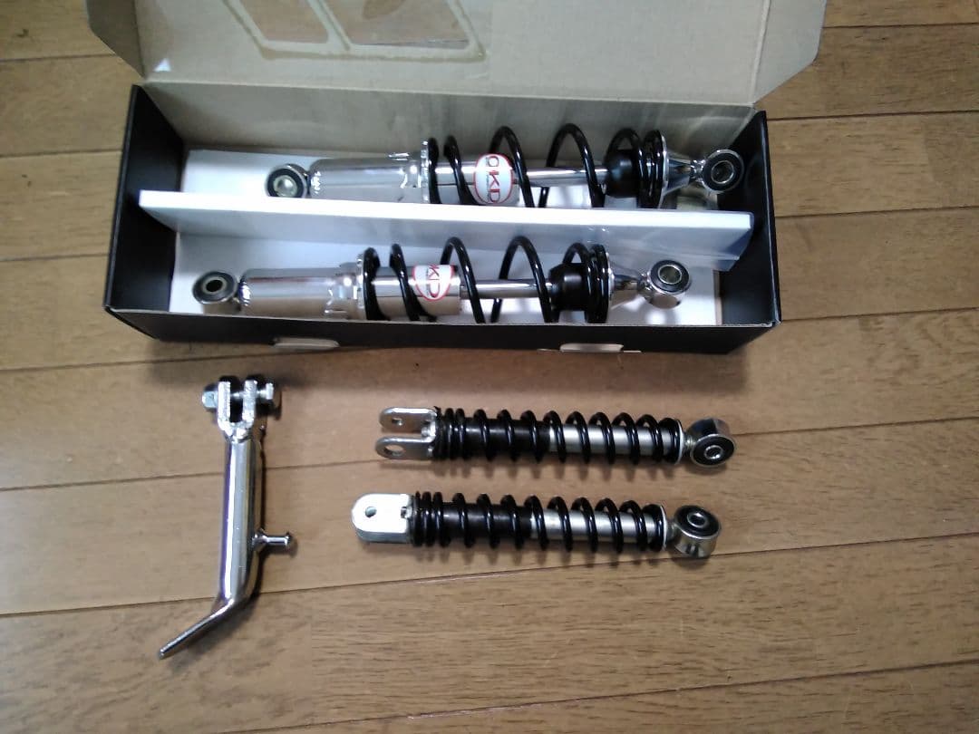 スーパーカブ　フロント、リア、スタンド　ＯＫＤサスペンション　ローダウンセット カブシリーズに適合する「Premium リアサスペンション ローダウン