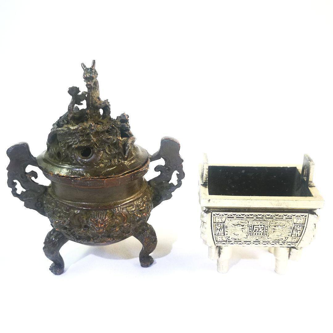 中国 銅薫製香炉 九竜香炉 製品