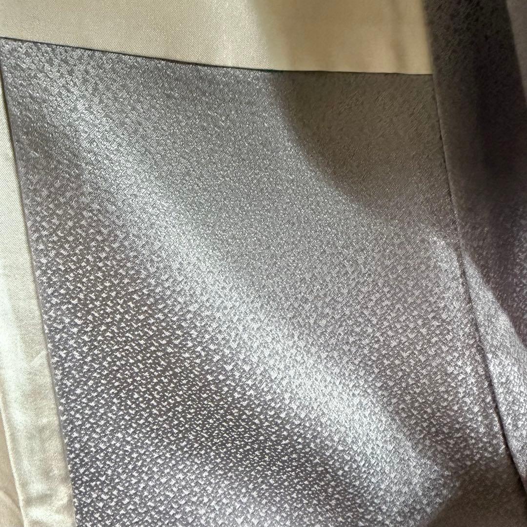 美品！ 訪問着 逸品 金彩 黒灰 グレー モノトーン系 身丈158 ゆったり