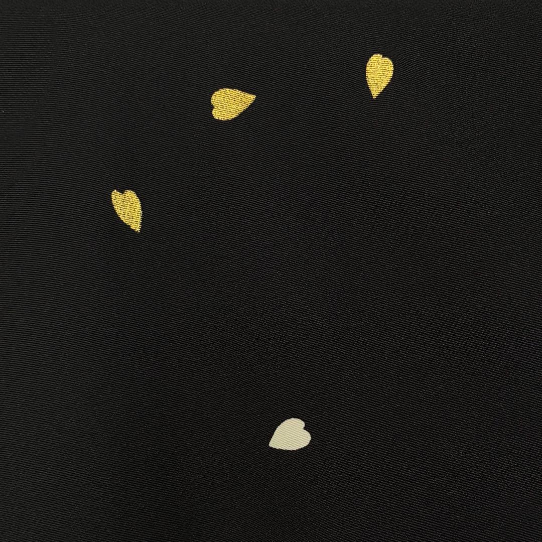 D218 桜 花弁 黒地 正絹 着物 袷 極美品 - メルカリ