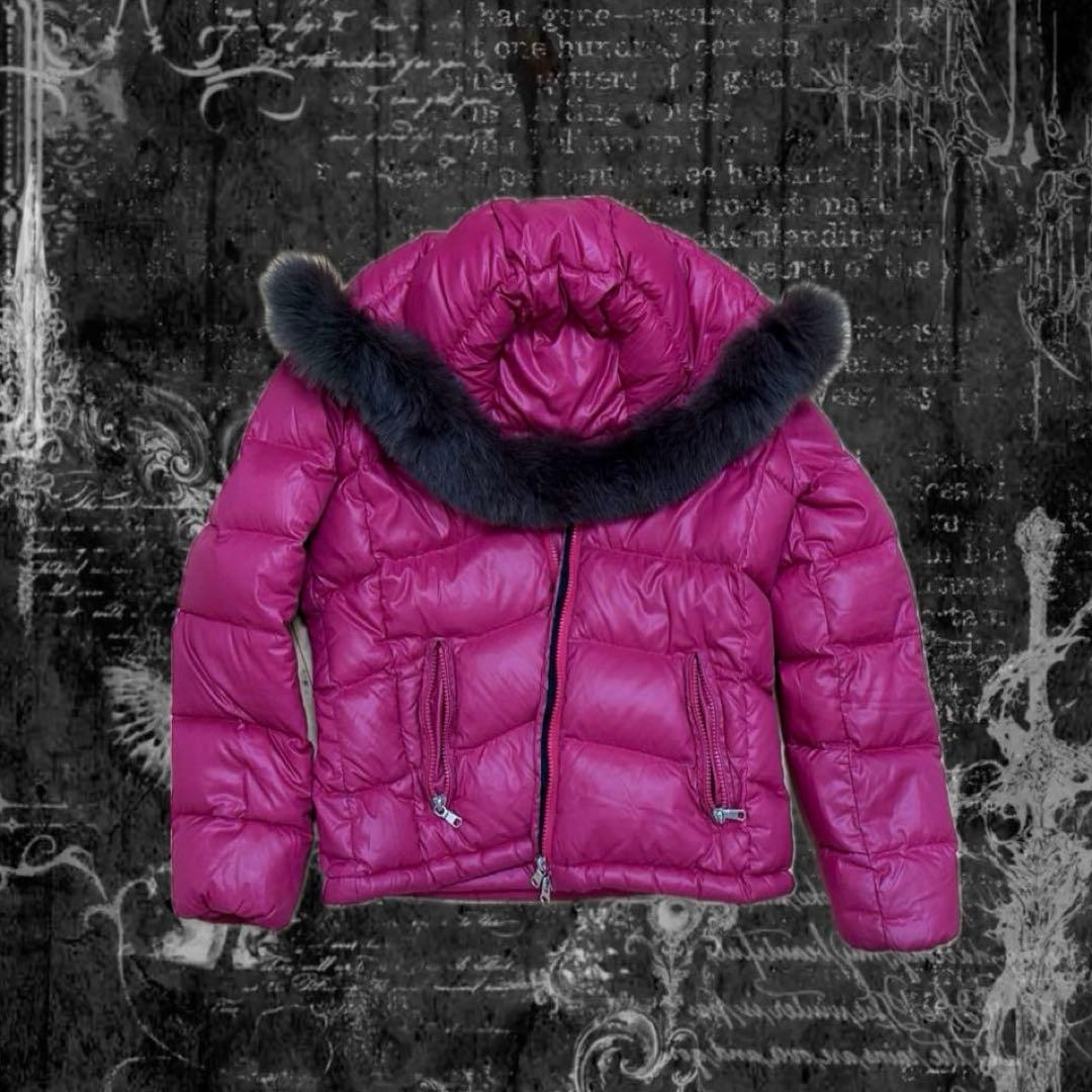 ピンクファーダウンジャケット Y2K archiveお兄系 短丈 平成ギャル男