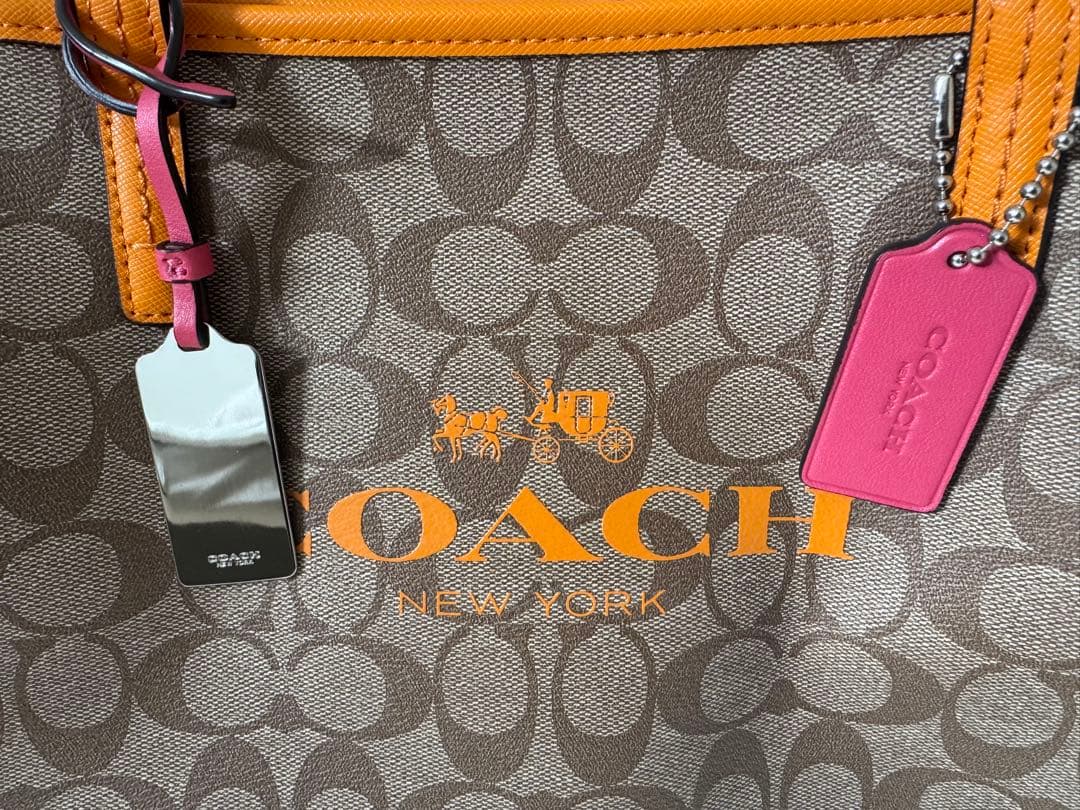 コーチ トートバッグ シグネチャー 未使用 保存袋付き A4収納可 - メルカリ