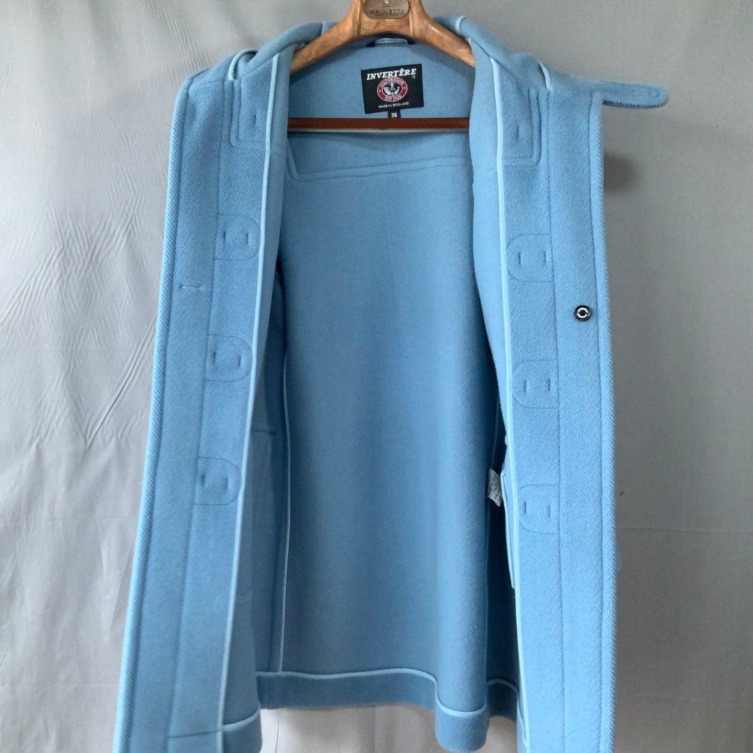 INVERTEREインバーティア ダッフルコート 36 サックスブルー 英国製