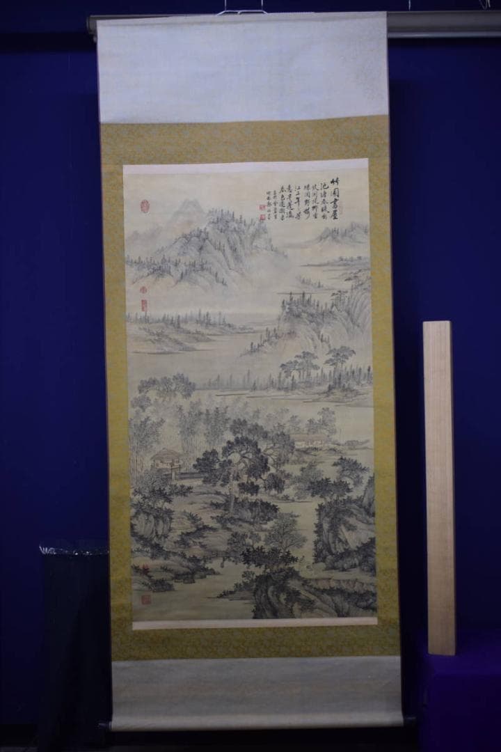 不詳/作者不詳/山水画賛/大幅/布袋屋掛軸HF-940 - メルカリ