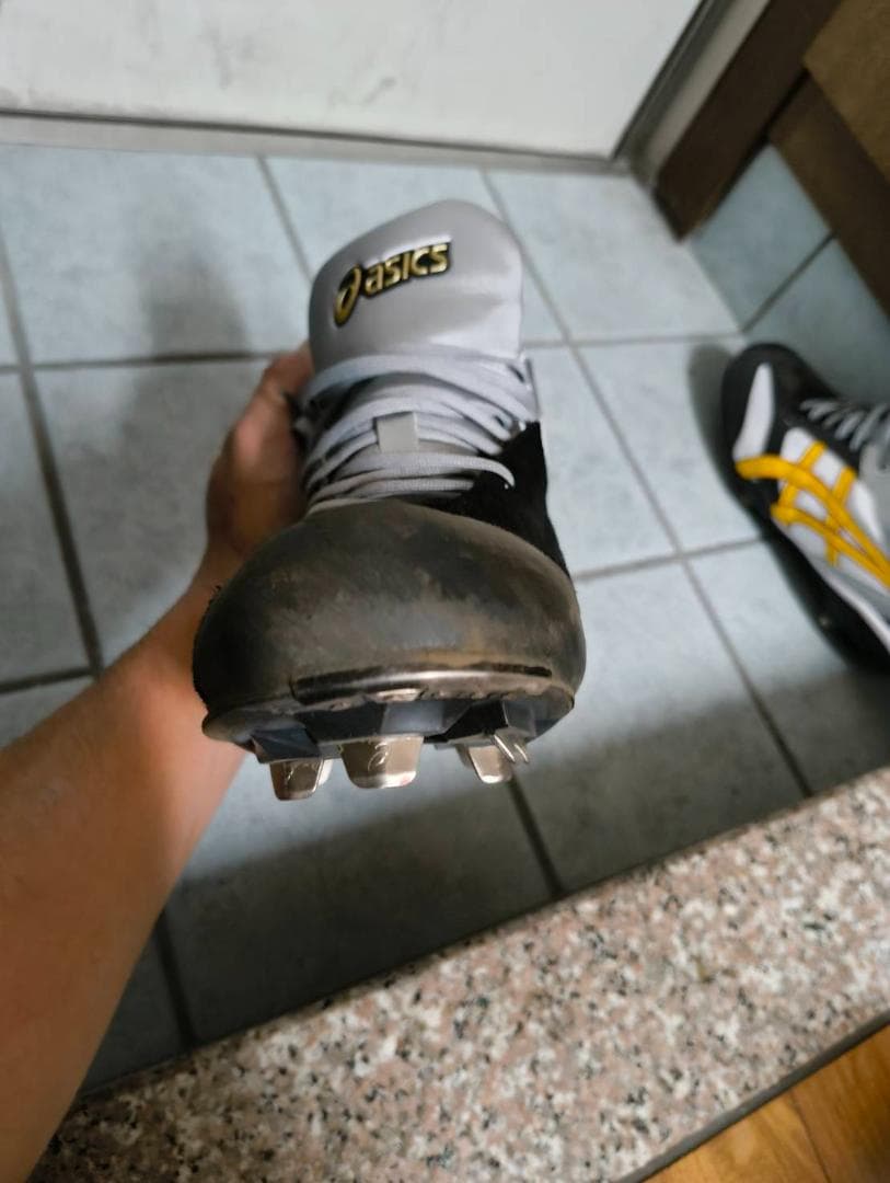 アシックス 野球 オーダースパイク 金具 28.5cm W ワイド 使用1回