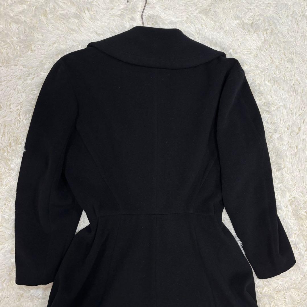 ティエリーミュグレー✨フレアロングコート✨黒✨ヴィンテージ✨女優襟✨ウール✨希少