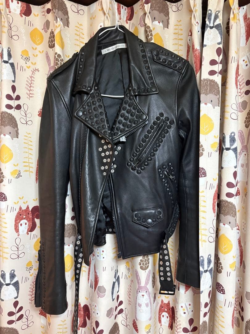 ジョンローレンスサリバン ブラックレザーライダースジャケット - メルカリ