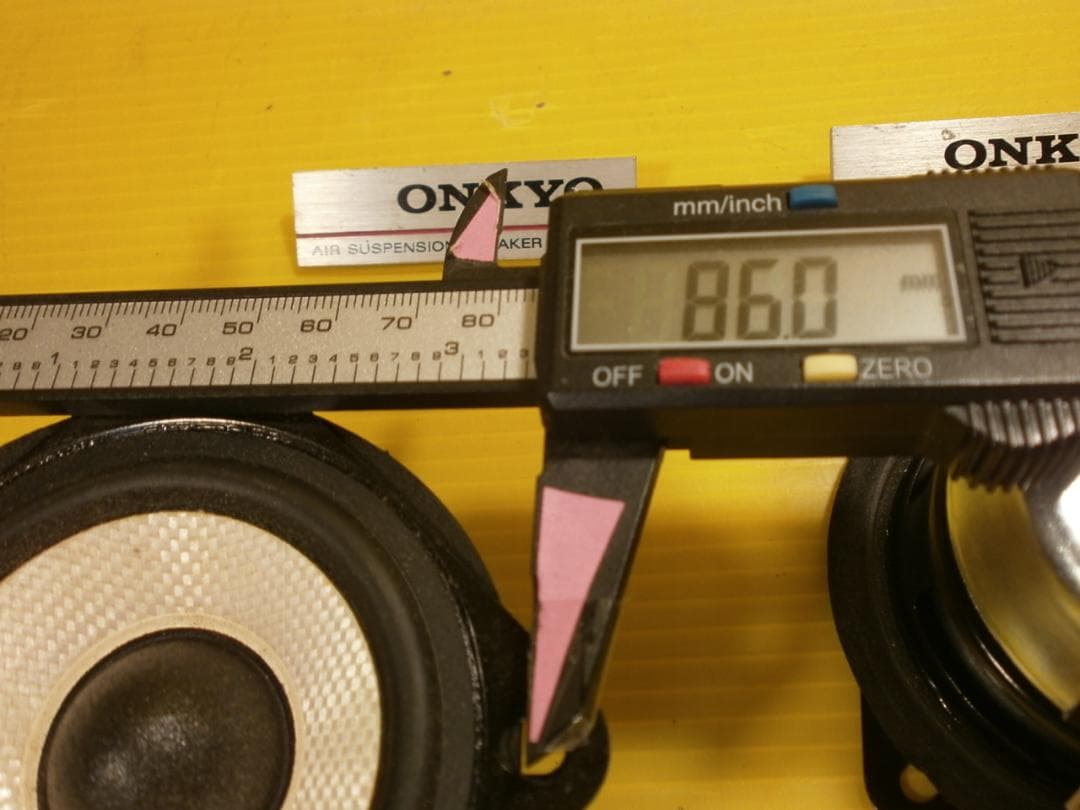 送料無料 ONKYO 8センチウーハー　 7.5WX2　8オーム