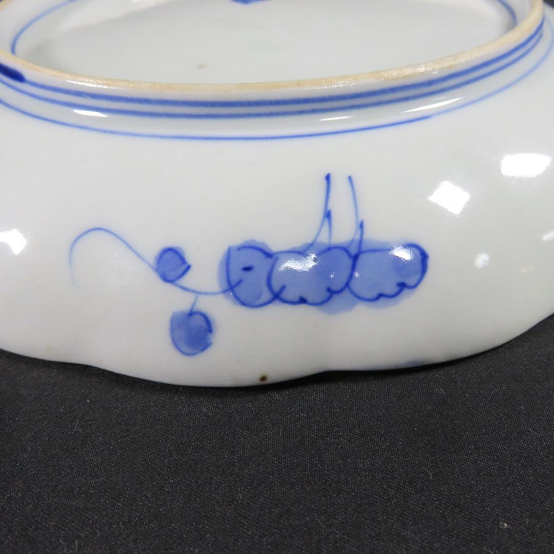 中皿 染付 色絵 風景 山水 古伊万里 銘 富 舟 山 家屋 - メルカリ