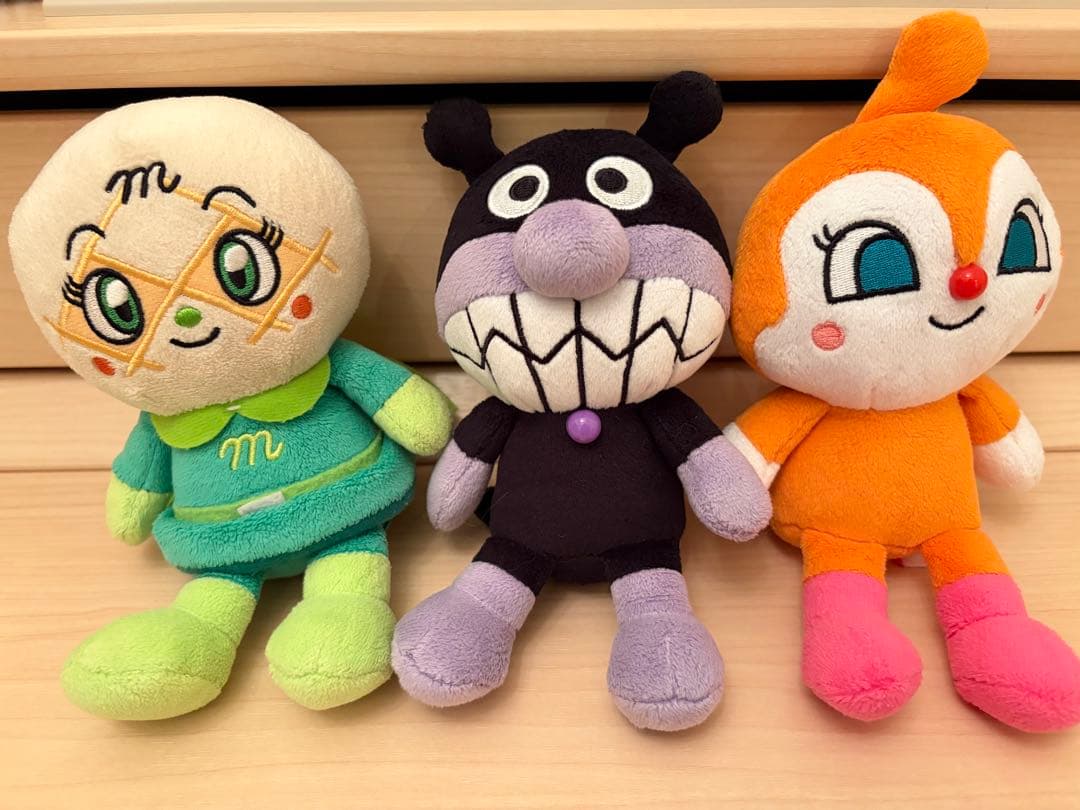 メロンパンナちゃん ドキンちゃん バイキンマン ぬいぐるみセット 3体