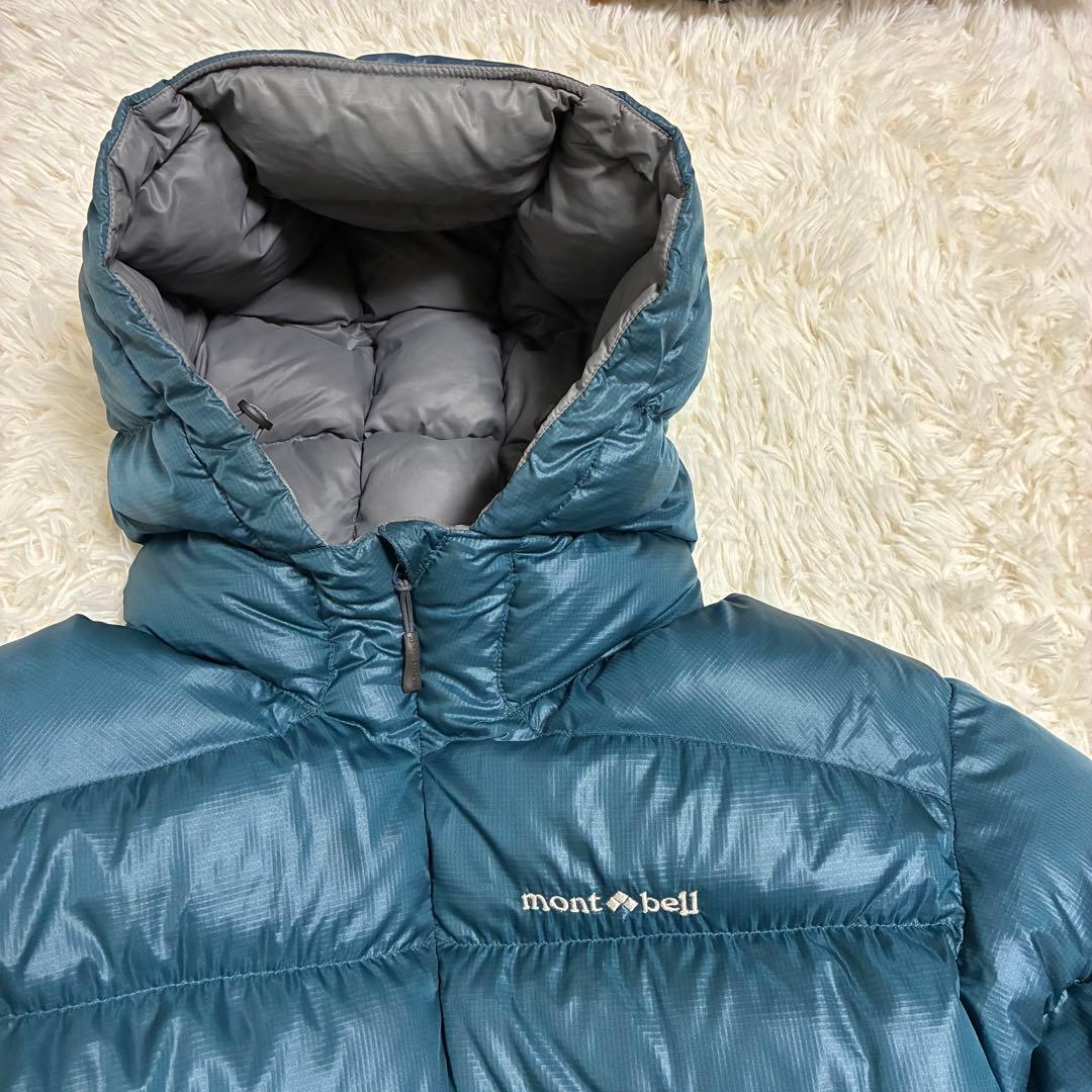 専用 モンベル ライト アルパイン ダウン パーカ ブルーグリーン M