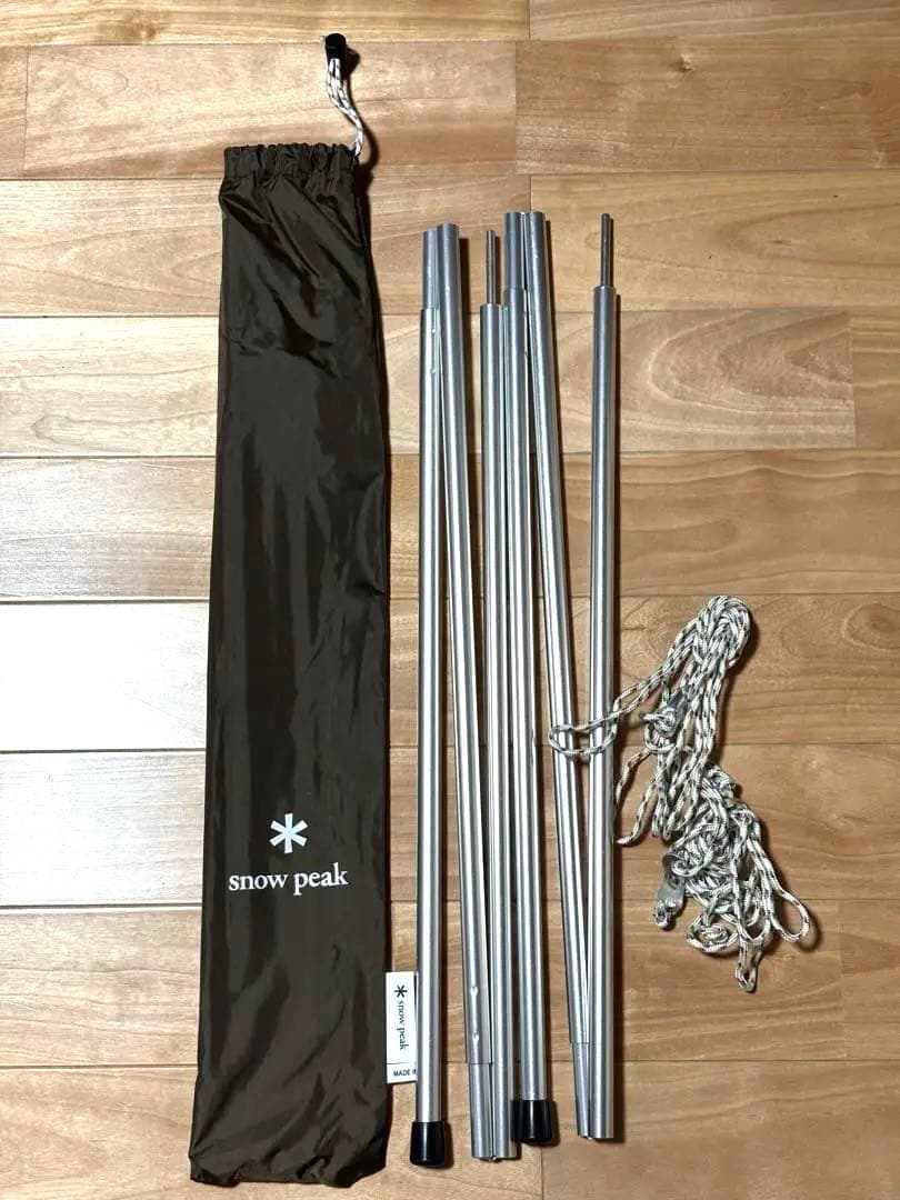 スノーピーク①アメニティドームM ②専用マットシート ③アップライト