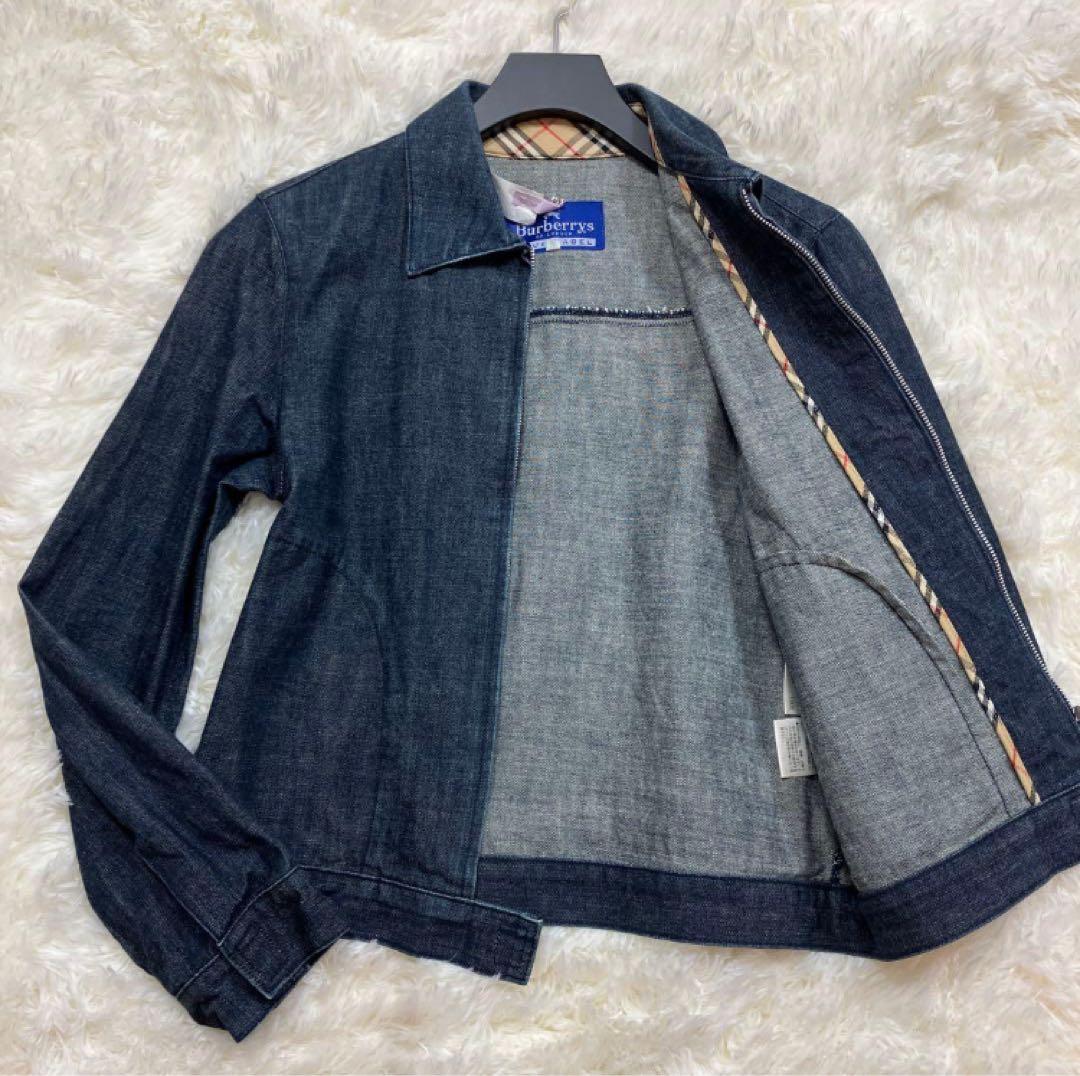 極美品 バーバリーブルーレーベル デニムジャケット ノバチェック M