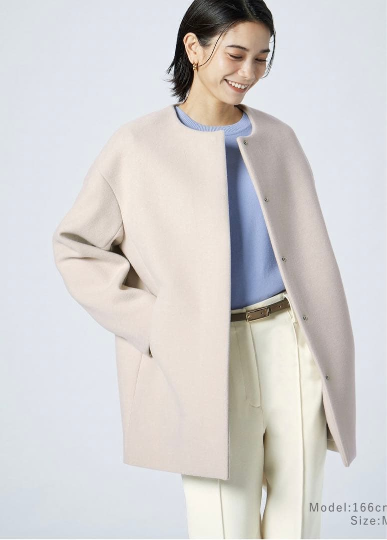 新品タグ付き】プラステ ウールモッサノーカラーハーフコート - メルカリ