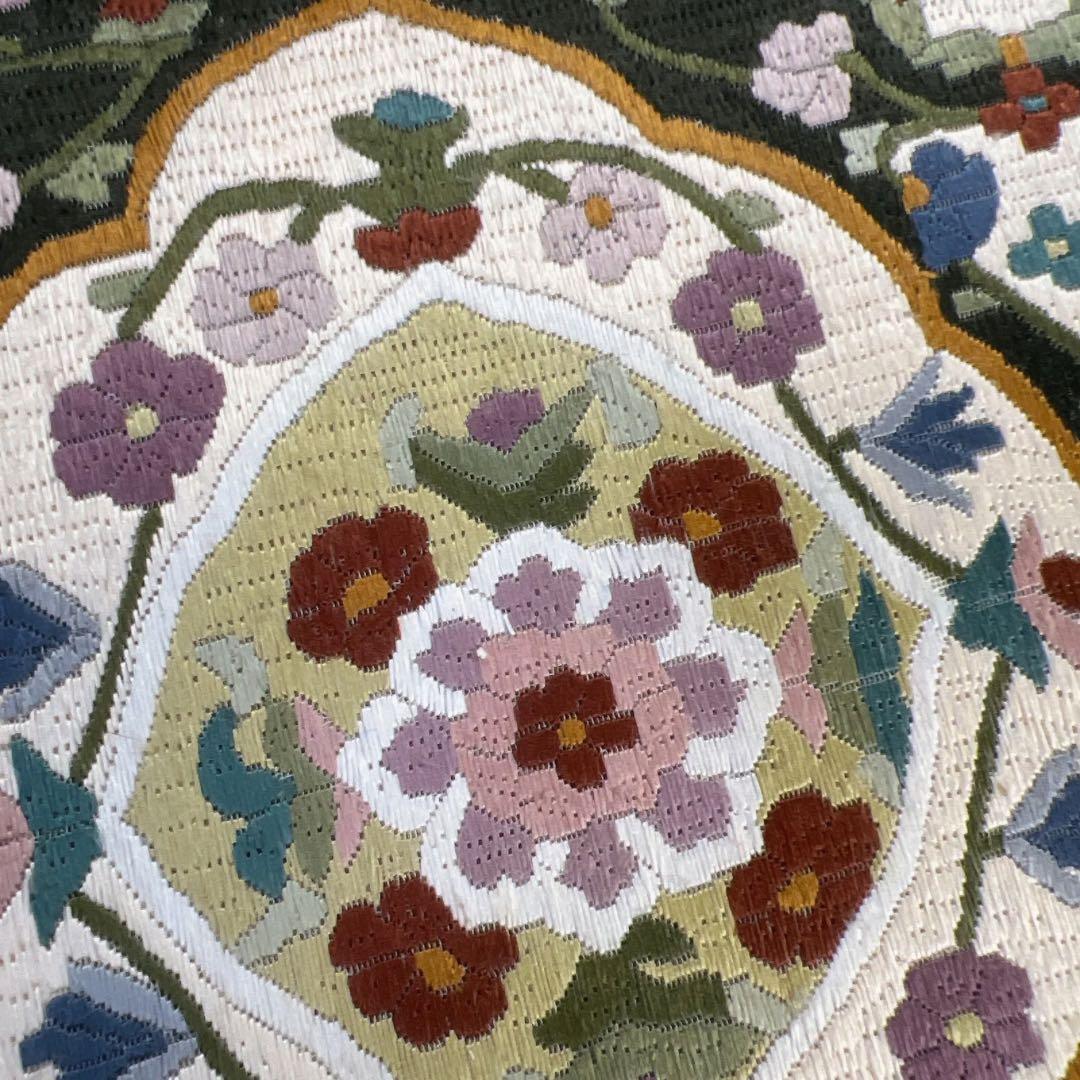 袋帯 華紋 絽刺し 唐花 唐草 氷割れ 金通し 着物 021a d - メルカリ