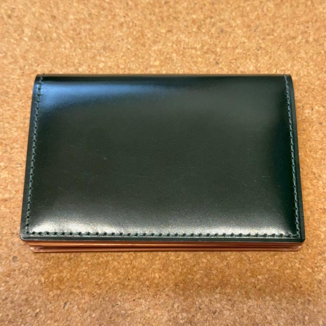 GANZO ガンゾ CORDOVAN コードバン 名刺入れ ダークグリーン - メルカリ