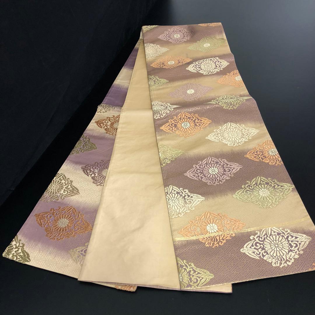 SO-760 袋帯 六通 正絹 紗綾形 花菱 グラデーション フォーマル - メルカリ