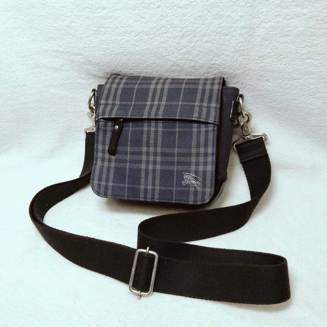 バーバリー キャンバス ノバチェック ショルダーバッグ ホースロゴ