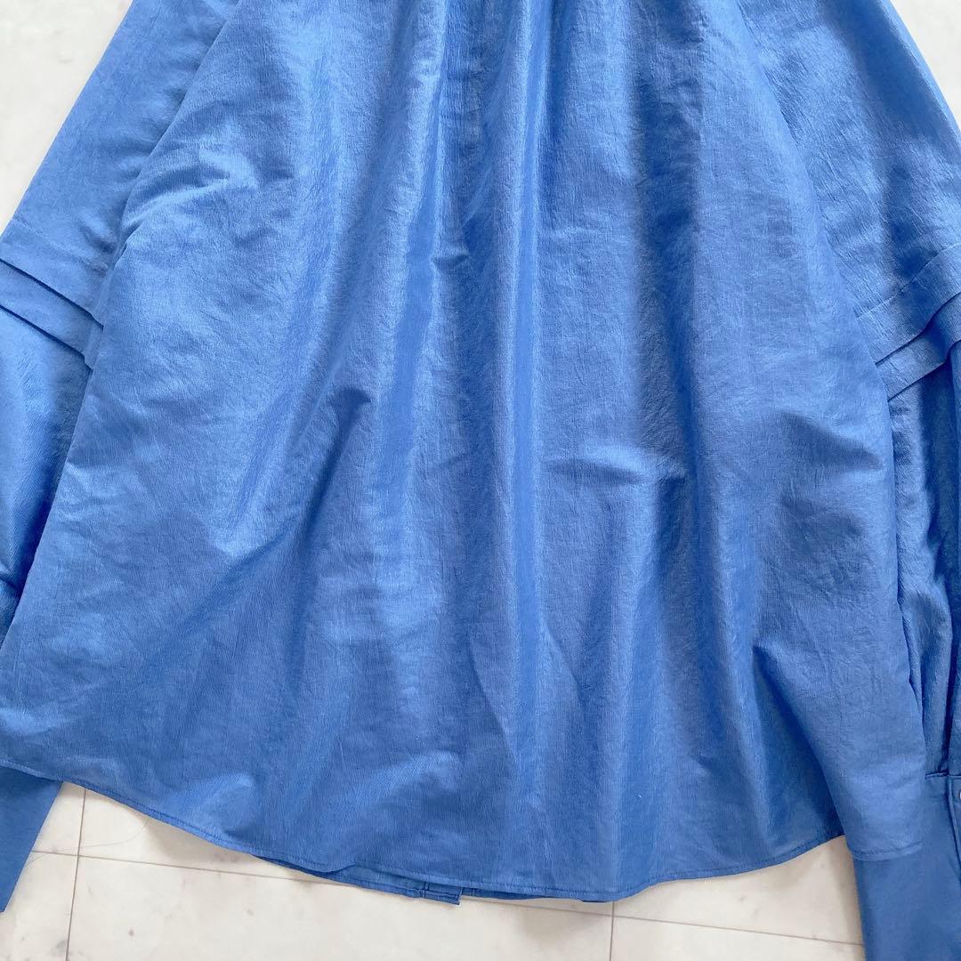 極美品 スローブイエナ ボウタイブラウス リボン 青 - メルカリ