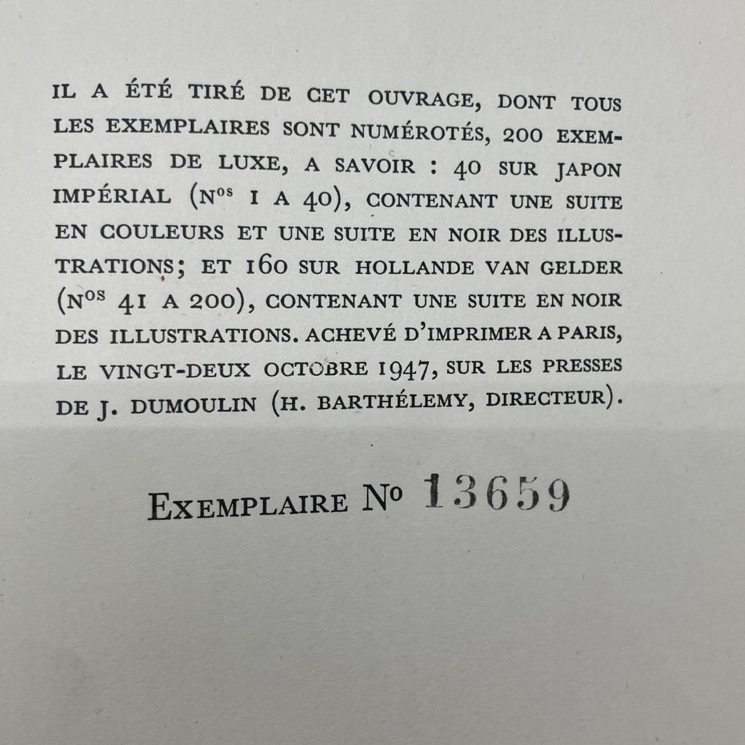美革装丁 挿絵本 A.E.マルティ 風車小屋便り 1947年 フランス語 限定