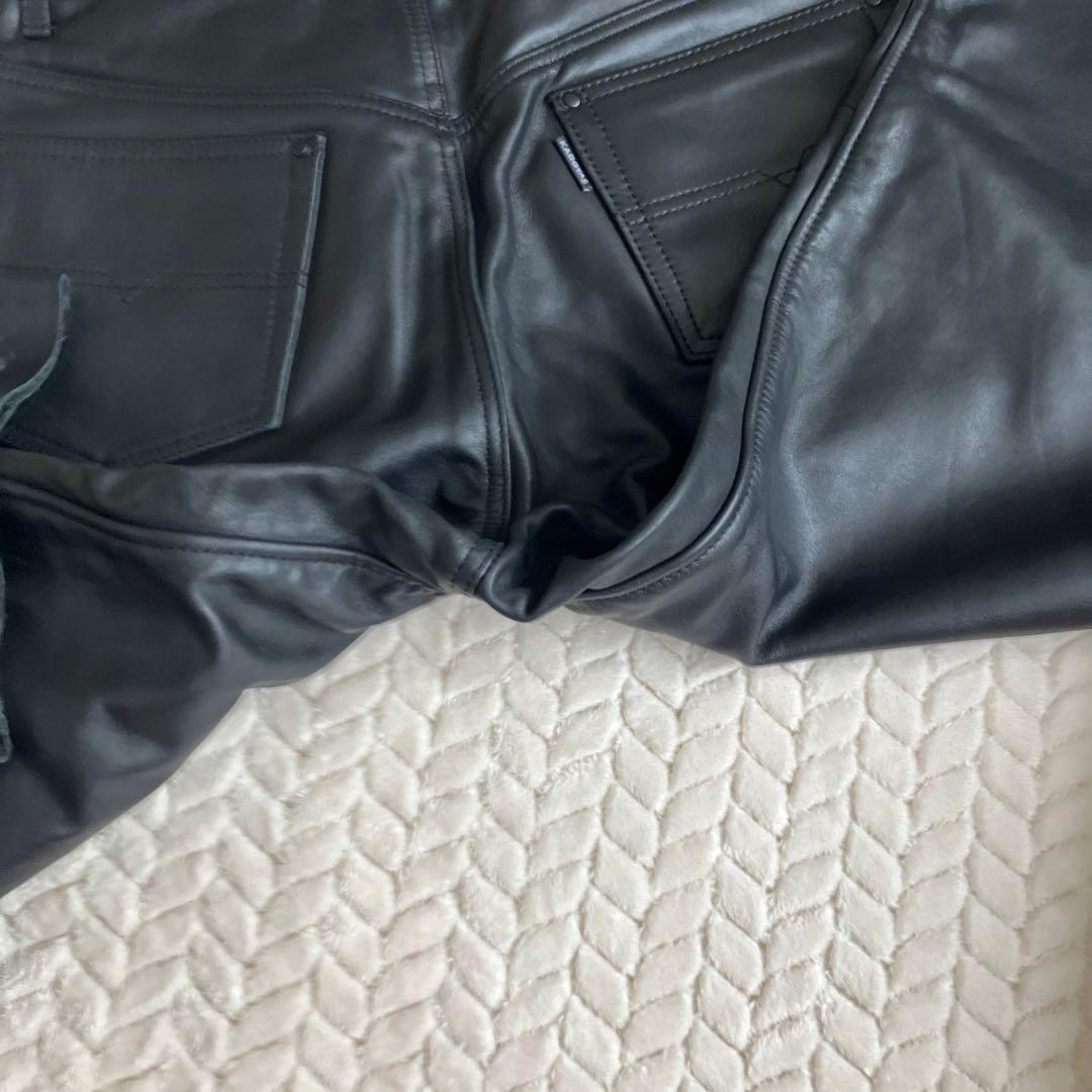 最終価格❗️売り切り‼️カドヤ W33 本革パンツ - メルカリ