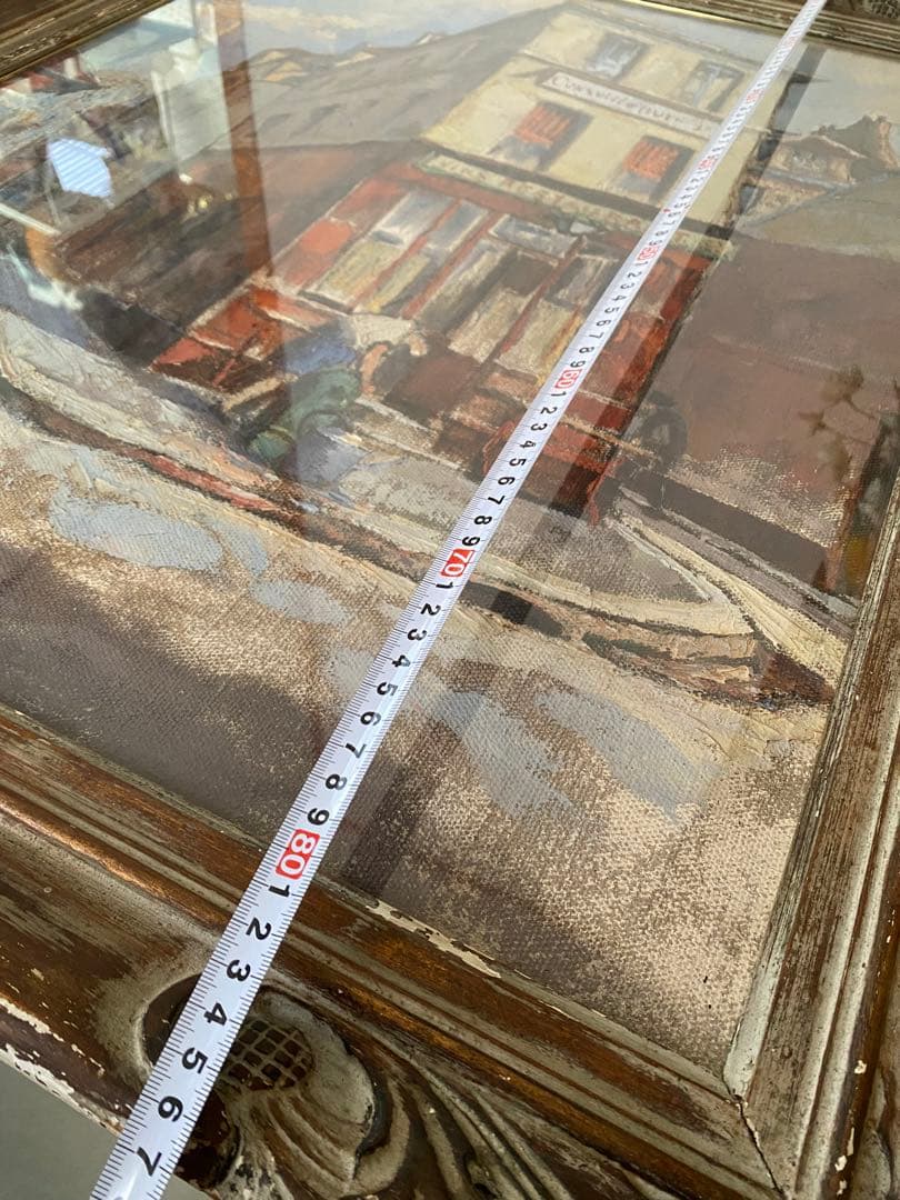 フェルナンド ラバル パリ風景 アンティーク 油絵 油彩画 額縁