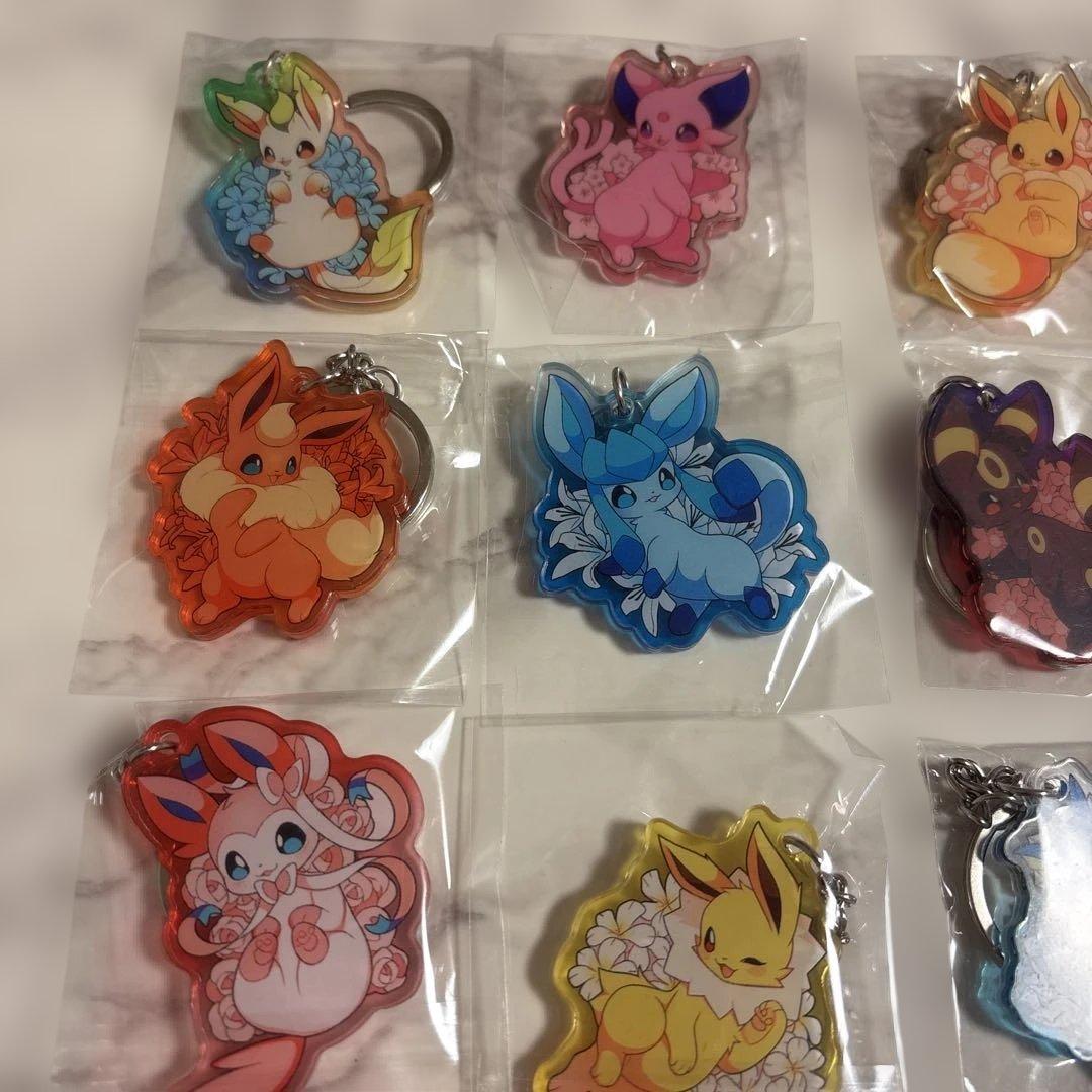 ポケモン☆ブイズ☆イーブイ☆キーホルダー☆9点セット - メルカリ
