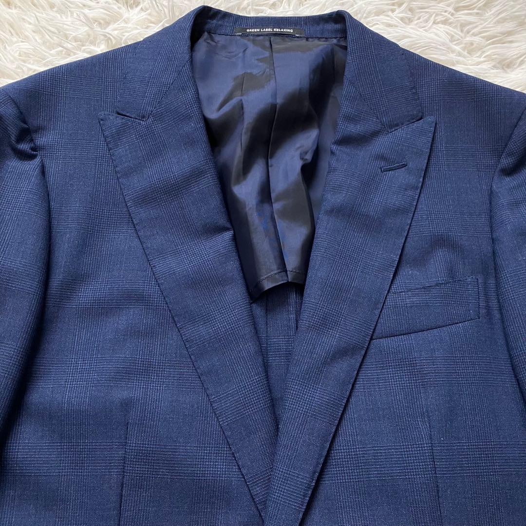 《極美品早い者勝ち》グリーンレーベルリラクシングスーツセットアップネイビー