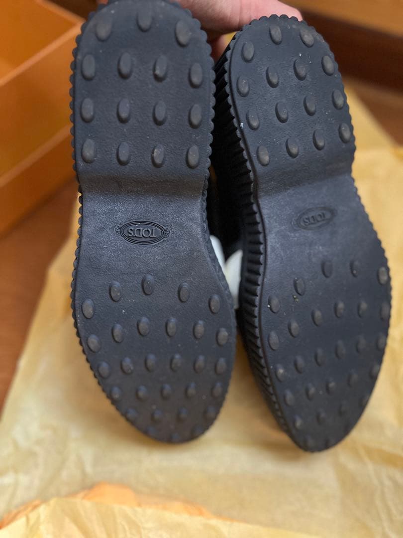 専用】トッズ TOD'S ローファー 本革 黒 白 コンビ ローファー 37