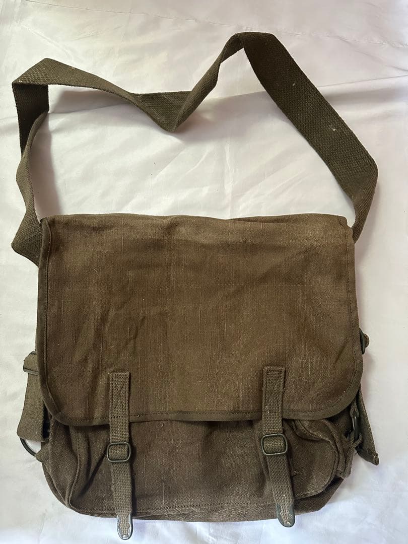 ビンテージ フランス軍 TTA コットンリネン ショルダーバッグ