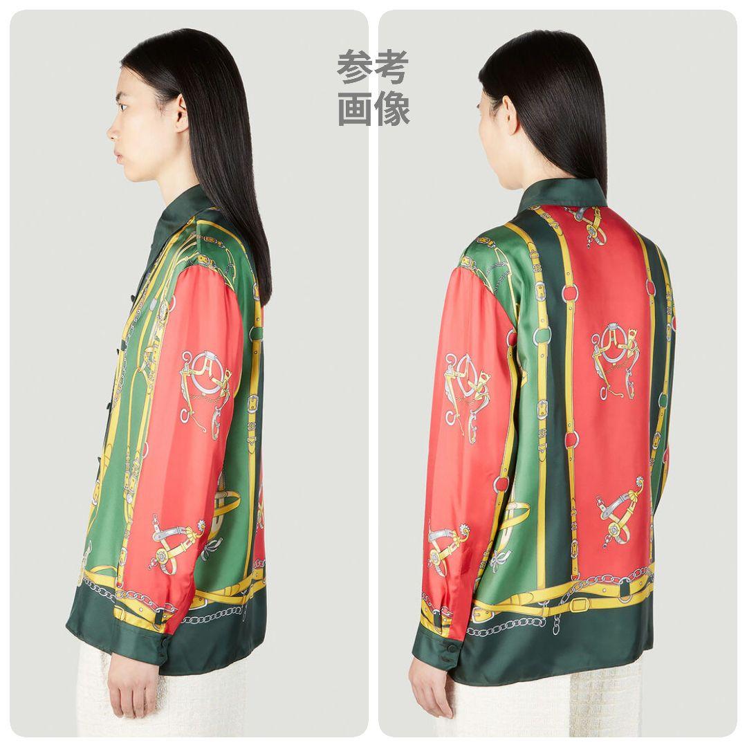 希少モデル【極美品】グッチ 総柄シルクシャツ GGマーモント 大きい