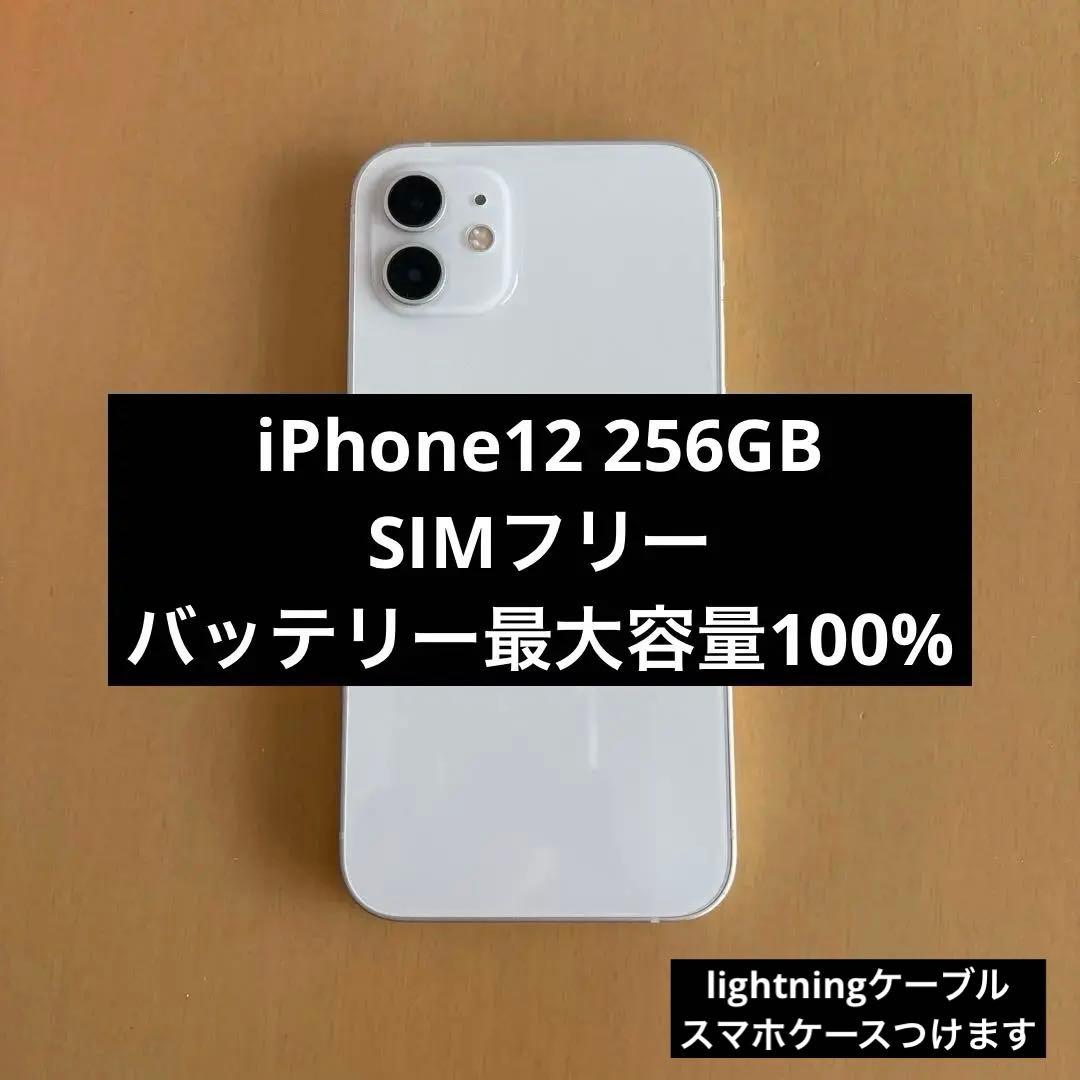 【バッテリー100%】iPhone12 256GB SIMフリー iPhone 12 整備済み品 バッテリー100％ 256GB ランクC 中古 スマホ