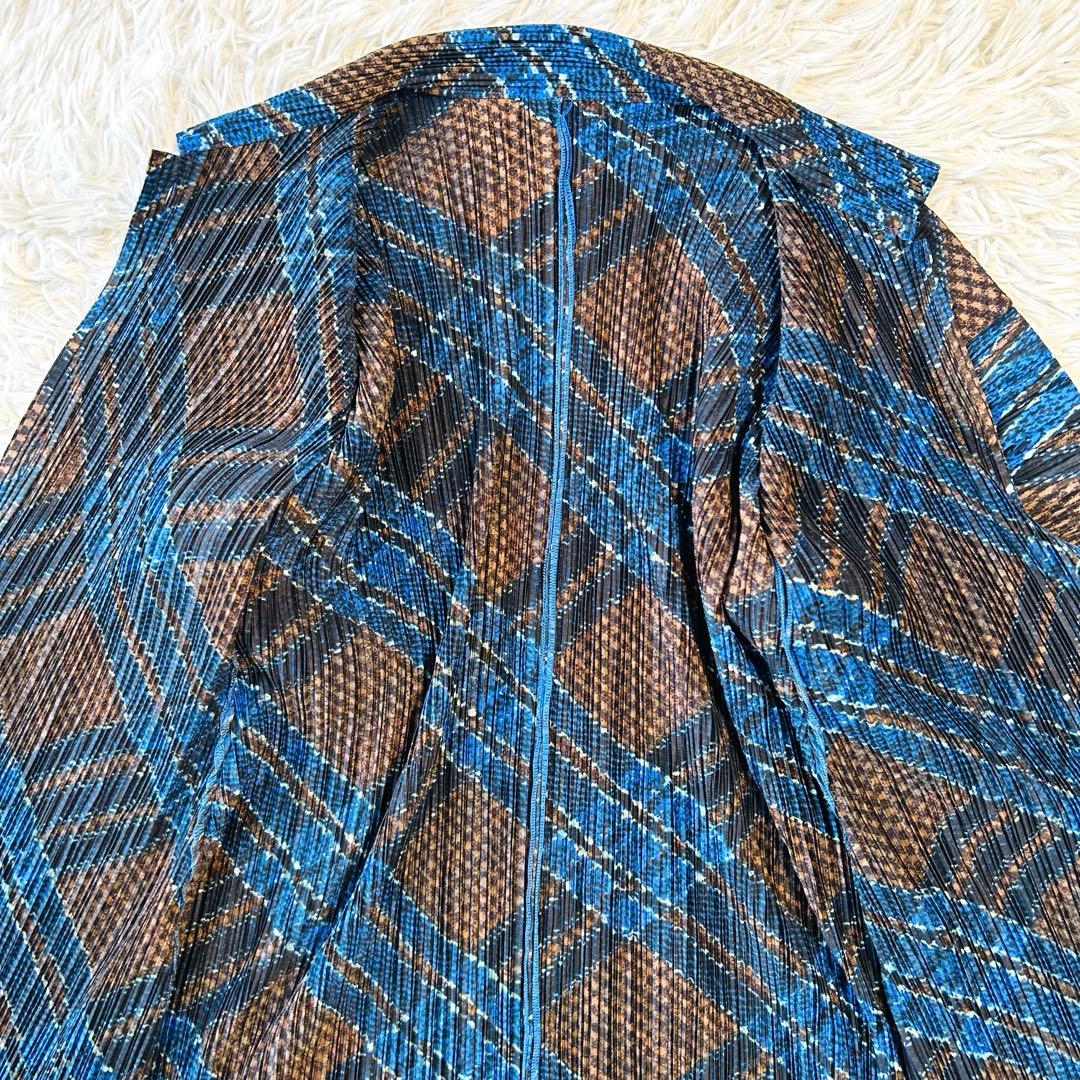 プリーツプリーズ ロングカーディガン バルーンスリーブ イッセイ