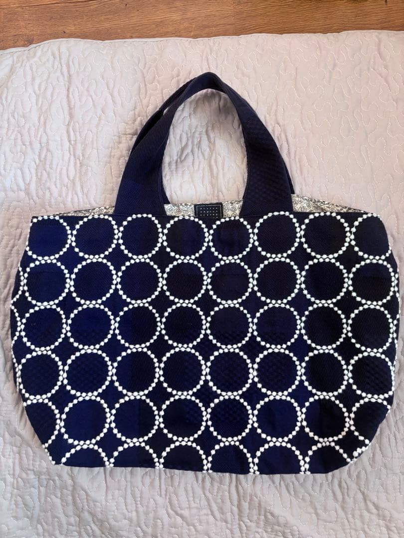 ミナペルホネン タンバリン トートバッグ ネイビー - メルカリ