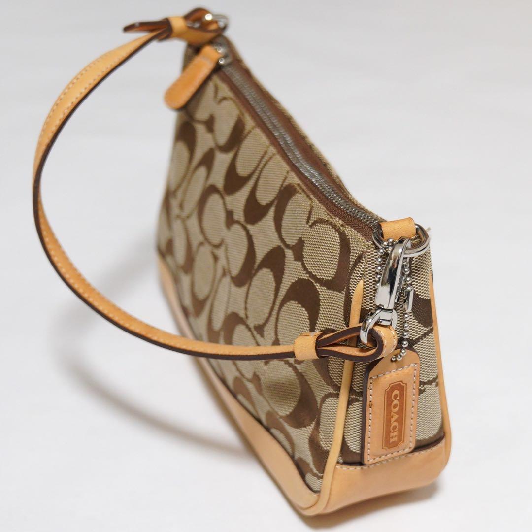 コーチ アクセサリーポーチ ワンショルダー キャンバス シグネチャー