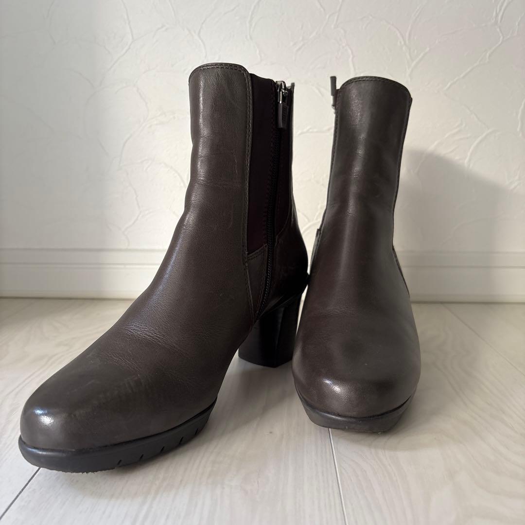 fitfit フレックスヒール　サイドゴアブーツ　レザー フレックスヒールサイドゴアブーツ2 （ブラック） -fitfit(フィット