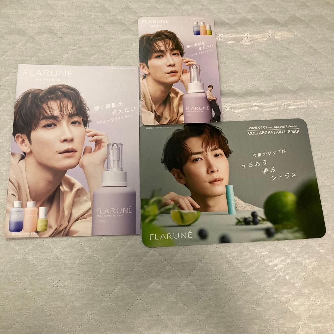 渡辺翔太 アルビオン フラルネ パンフレット チラシ 3種類各1 SnowMan