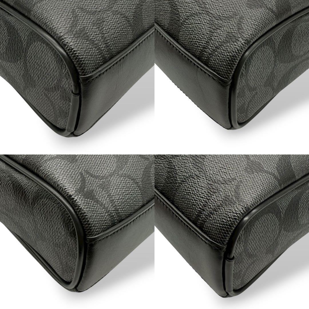 美品】COACH コーチ ショルダーバッグ PVC スクエア クロスボディ 黒