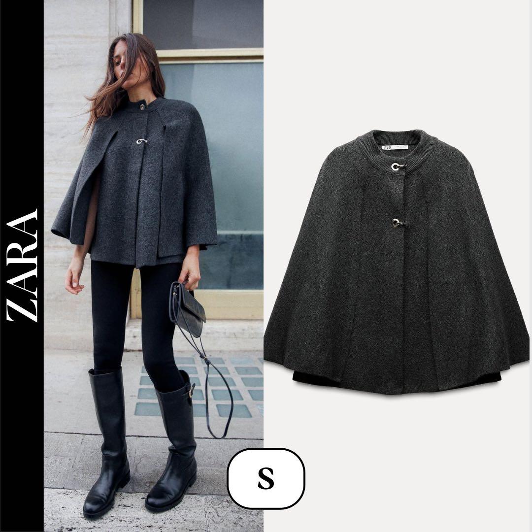 ZARA ザラ ニットケープコート S - メルカリ